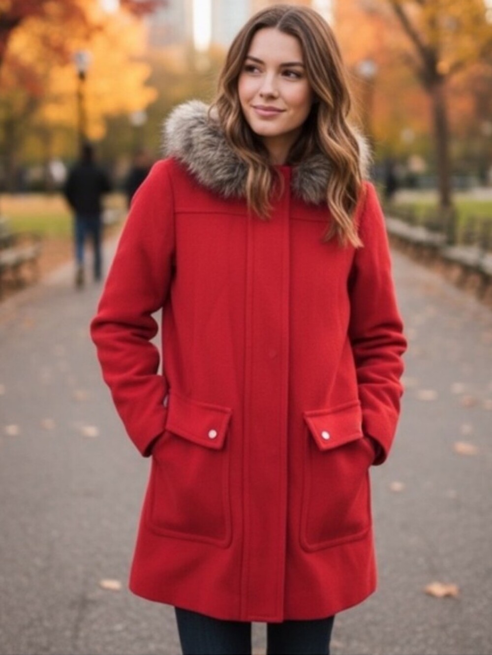 LIKE NEW JCREW Vail Chateau Parka Coat Electric Red 0 Worn 1x! - Picture 4 of 13